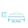 Luminária Bedd Verde 18'' Com Bocal E40 Olivo BD18E40