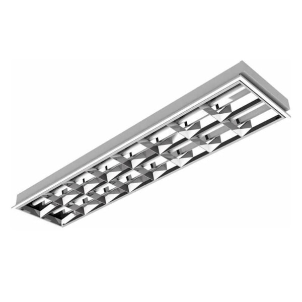 Luminária calha Aletada de embutir 2X16 M-735