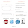 Luminaria Tartaruga Branca 5w 3.0k Ip65 Bivolt Avant
