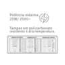 Luminária Tartaruga Ilumi PVC Preta 1611