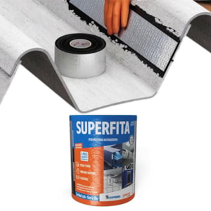 Manta Fita Adesiva Asfáltica Aluminizada Telhado Superfita 15cm X 10m Denver