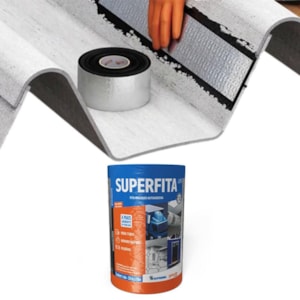 Manta Fita Adesiva Asfáltica Aluminizada Telhado Superfita 20cm X 10m Denver