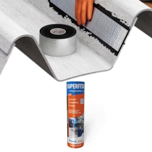 Manta Fita Adesiva Asfáltica Aluminizada Telhado Superfita 45cm X 10m Denver