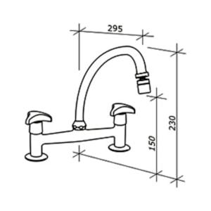 Misturador de Cozinha Mesa Aquarius 1256 Fabrimar