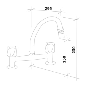 Misturador de Cozinha Mesa Digital Line 1256 Fabrimar