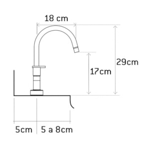 Misturador de Cozinha Mesa Gioia 1256 Fabrimar