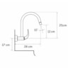 Misturador de Cozinha Parede Pratika Plus 1258 Fabrimar