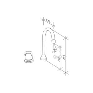 Misturador de Lavatório Mesa Ascot 1876 Fabrimar