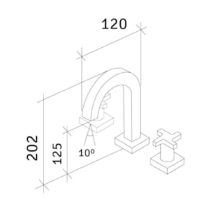 Misturador de Lavatório Mesa Zeta 1876 Fabrimar