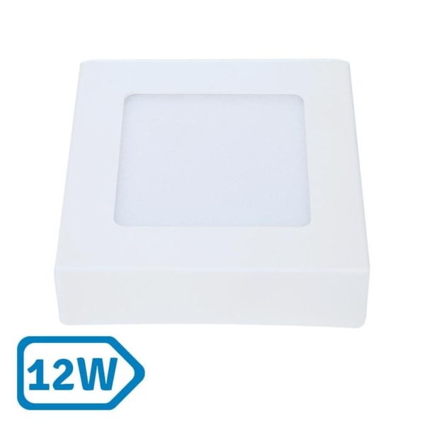 Painel Plafon Led 12W Sobrepor Quadrado Branco 6500K Avant