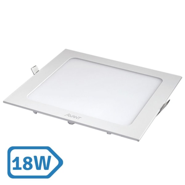 Painel Plafon Led 18W Embutir Quadrado Amarelo 3000K Avant