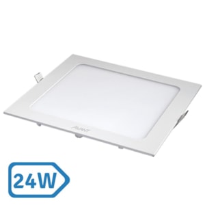 Painel Plafon Led 24W Embutir Quadrado Amarelo 3000K Avant