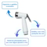 Pistola Gatilho para Ducha Higiênica Ajet Branca Cromado 7821 Fabrimar