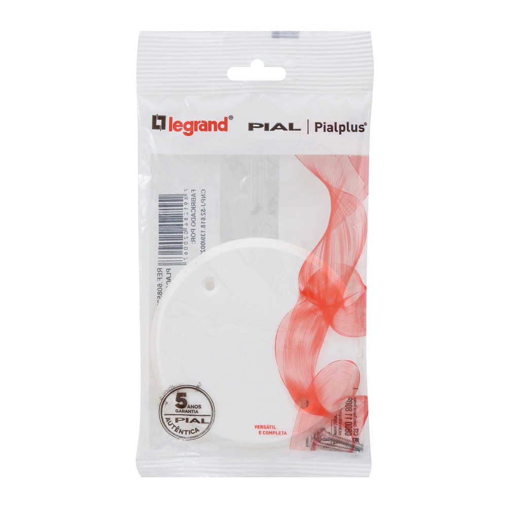 Placa 3x3 Redonda Pial Plus Legrand 608528 - TEM NA TRENA