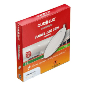 Plafon Led Redondo Embutir 18w 6500k Ourolux