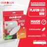 Plafon Led Redondo Embutir 18w 6500k Ourolux