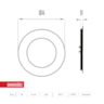 Plafon Led Redondo Embutir 18w 6500k Ourolux