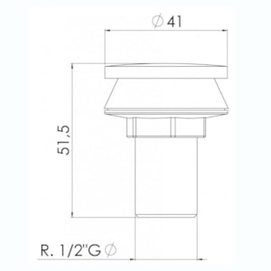 Plug Tampão Cromado para Lavatório ou Bidê 1/2'' VAD965CWG Esteves 