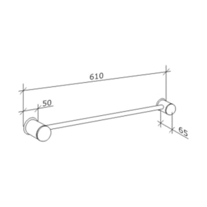 Porta Toalha Barra Universal 5140 Fabrimar