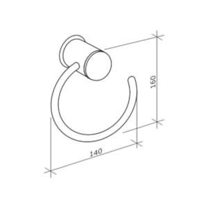 Porta Toalha de Rosto Aro Universal 5200 Fabrimar
