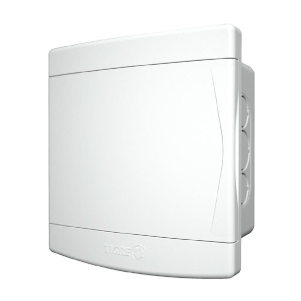 Quadro de Distribuição Embutir PVC 3 / 4 Disjuntores sem Barramento Branco Tigre