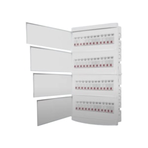 Quadro de Distribuição Slim Embutir 64 Disjuntores Branco Tigre