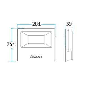 Refletor de Led Branco 6400K IP65 150W Ecob Bivolt Avant