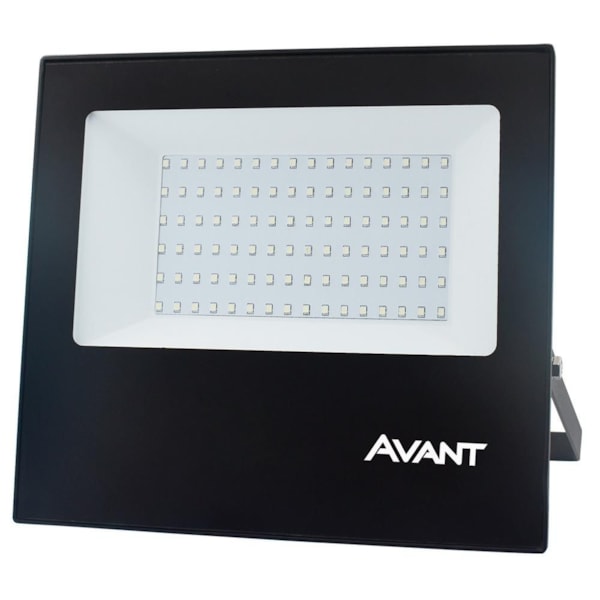 Refletor de Led Branco 6500K IP65 100W Bivolt Slim Avant