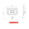 Refletor Led Sensor de Presença 50w 6500k Preto Avant