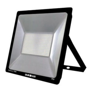 Refletor Led Slim 150w 6500k Bivolt Preto Ourolux