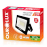 Refletor Led Slim 20w Bivolt Preto 6500k Ourolux