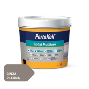 Rejunte Epóxi Cinza Platina Portokoll 1 Kg