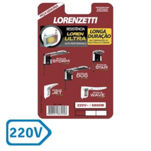 Resistência Acqua Ultra 220V 6800W 3065-A Lorenzetti