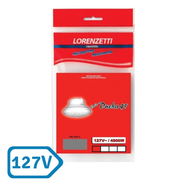 Resistência Bella Ducha 4T / Fashion 127V 4800W 3056-C Lorenzetti