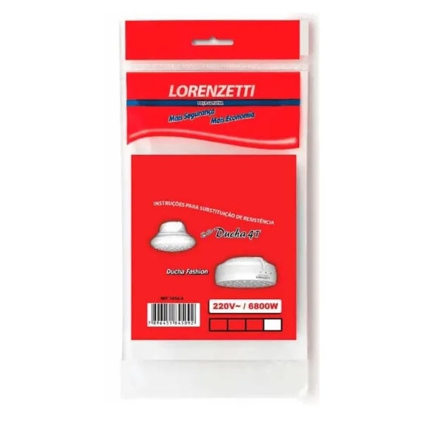 Resistência Bella Ducha 4T / Fashion 220V 6800W 3056-A Lorenzetti