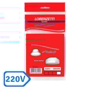 Resistência Bella Ducha 4T / Fashion 220V 6800W 3056-A Lorenzetti