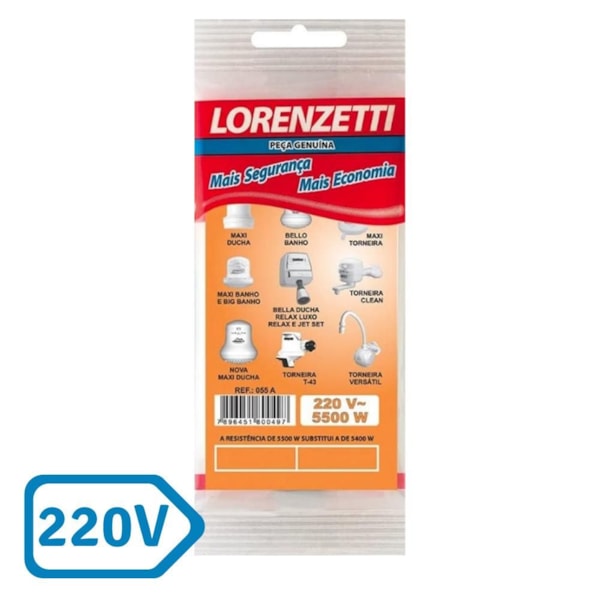 Resistência Maxi Ducha 220V 5500W 055-A Lorenzetti