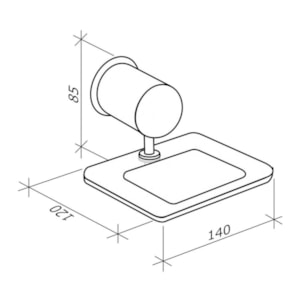 Saboneteira de Parede Universal 5460 Fabrimar