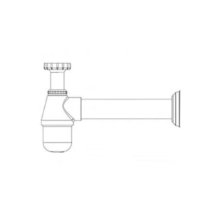 Sifão de Cozinha Regulável Cromado 1.1/2X1.1/2 Tubo Saída 30cm VSM081CWG Esteves
