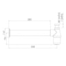 Sifão de Lavatório Regulável 1X1.1/2 Tubo Saída 30cm Cromado VSM080CWG Esteves