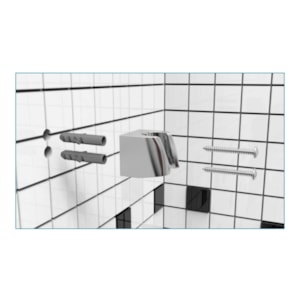 Suporte Quadrado para Ducha Higiênica Blukit ABS Branco 0104 Suporte Quadrado para Ducha Higiênica Blukit ABS Branco 0104