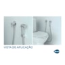 Suporte Quadrado para Ducha Higiênica Blukit ABS Branco 0104