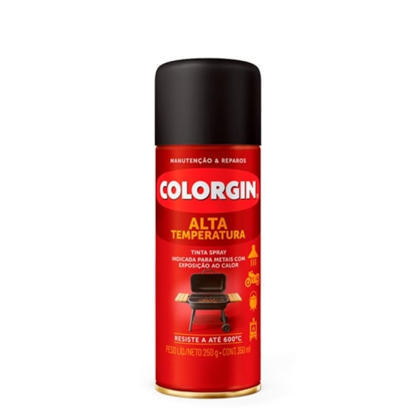 Tinta Spray Alta Temperatura Aluminio 350ML Colorgin