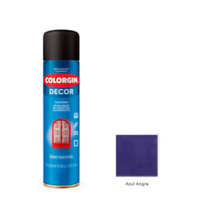 Tinta Spray Decor Azul Angra Metálico 360ML Colorgin