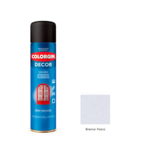 Tinta Spray Decor Branco Fosco 360ML Colorgin