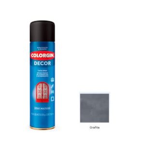 Tinta Spray Decor Grafite Metálico 360ML Colorgin