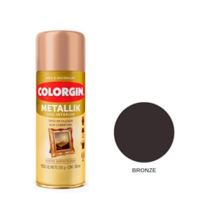 Tinta Spray Mettalik Bronze 350ML Colorgin