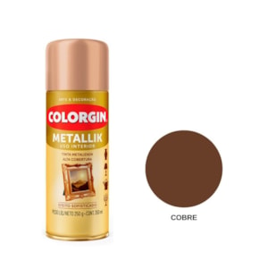 Tinta Spray Mettalik Cobre 350ML Colorgin