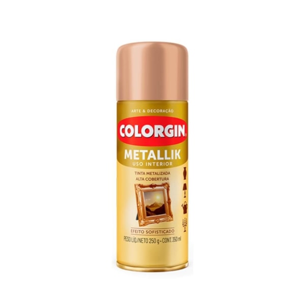 Tinta Spray Mettalik Prata 350ML Colorgin