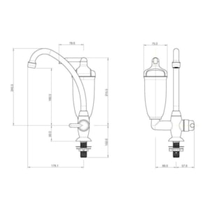 Torneira com Filtro Lorenzetti  Acqua Bella de Mesa Cromado